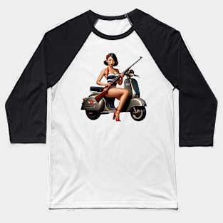 Scooter Girl Baseball T-Shirt